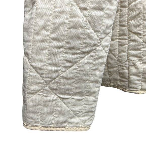 Doen Parker Quilted Jacket Women's S Barn Toggle Closure Mandarin Collar Cream - Picture 7 of 13
